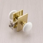 Ncl White Door Knob, Satin Brass Porcelain Knobs Interior, Rectangle Doo... New. Price: $62.01.