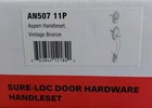 Sure Loc Hardware Aspen Handleset , Vintage Bronze (AN50711P) Open. Price: $85.00.