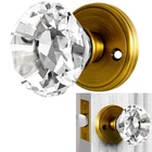Gold Crystal Door Knob, Glass Knobs Interior Non-locking Set, Brass Anti... New. Price: $42.13.