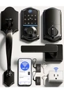 Veise VE027-H Built-in Wi-fi Fingerprint Smart Deadbolt Lock Handle Set Black New. Price: $84.00.