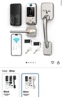 Heantle Keyless Smart Door Lock Wi-fi Keypad Fingerprint Silver Brushed Alexa New. Price: $70.00.
