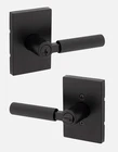 Kwikset Mirada Reeded Entry Door Handle Lock Matte Black Smartkey Open. Price: $27.50.