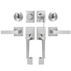 Vevor Double Door Handle Set Lock Satin Nickel Square Lever New. Price: $56.90.