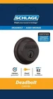 Schlage B60N 716/619 Single-cylinder Deadbolt Lock New, Aged Bronze/satin Nick. Price: $25.00.