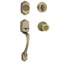 Kwikset Belleview Antique Brass Single Cylinder Door Handleset With Tylo Knob New. Price: $60.00.