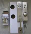 Delaney Briona Single Cylinder Handleset US15 Satin Nickel Right Santo Knob Open. Price: $69.00.