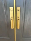 Heavy-duty Entry Door Weslock Brass Finish Complete Set Used. Price: $89.00.