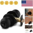 Modern Matte Black Privacy Door Knob Ansi GRADE-3 Certified, Easy Install New. Price: $19.99.