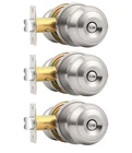 Privacy Door Knobs Brushed Nickel Finish, Interior Keyless For Bed... New. Price: $30.00.