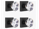 Hiemey Matte Black Glass Crystal Hall Closet Dummy Door Knob Interior Diamond Open. Price: $42.50.