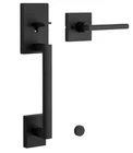 Kwikset San Clemente Matte Black Exterior Door Handle, Microban, Reversible Open. Price: $55.00.