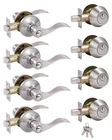 (4 Pack Keyed Alike Front Door Lever Lockset With Single Cylinder Deadbolt Co... New. Price: $127.94.