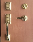 Kwikset Ashfield Front Entry Door Handleset Lock Polished Brass Lever Open. Price: $174.99.