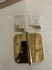Baldwin 1435003I 3.5"X3.5" Solid Brass Mortise Hinge, 1/4" Radius, Polished Open. Price: $28.31.