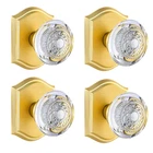 Clctk 4 Pack Crystal Glass Dummy Door Gold Satin Brass New. Price: $86.19.