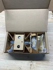 Baldwin ENSQUCSR044 Single Cylinder Keyed Entry Lever, Satin Brass, Square Rose Used. Price: $117.99.