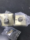 Baldwin Traditional Non-turning Dummy Door Knob Set With Square Rose Satin Bra Open. Price: $77.99.
