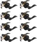8 Pack Matte Black Privacy Door Levers Reversible Wave Handle Keyless Bed Bath New. Price: $127.57.