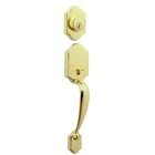 Schlage JH58PRS605 Dexter By Paris Exterior Handleset With Deadbolt, Bright Bra New. Price: $98.74.