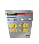 Defiant Brandywine 2 Deadbolts & Keyed Entry Door Knobs Polished Brass Open. Price: $29.99.