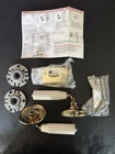 Gainsborough White Porcelain Lever Passage Set With Latch Brass Finish Open. Price: $50.00.