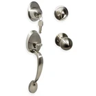 Premier Lock Satin Nickel Door Handleset With Deadbolt & 3 KW1 Keys New. Price: $141.99.