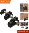 Interior Door Knob Alloy Steel Passage Handle Matte Black 3 Pack Reversible New. Price: $59.99.