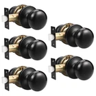 Gobekor 5 Pack Passage Door Knobs For Closet Interior Matte Black Open. Price: $36.60.