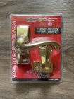 New Larson Georgian Brass Lever Storm Door Latch CH3010701 Oem Factory Sealed. Price: $34.99.