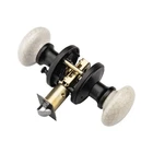 Ncl White Door Knobs, Matte Black Keyless Handles, Porcelain Levers... New. Price: $51.67.