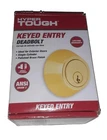Hyper Tough Keyed Entry Deadbolt Brass Finish Complete, New. Price: $19.83.