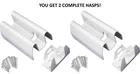 2-PC Fenix Heavy Metal Security Hasp 4" White Powder Coated 402WH12 Tamper Proof New. Price: $21.99.