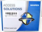 New Manren Lever Keyed Entry Door Handle, Universal Fit, Brushed Nickel. Price: $24.99.