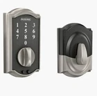 Schlage Camelot Satin Nickel Keyless Touchscreen Deadbolt BE375 V 619 New. Price: $59.99.