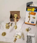 *read Des* Schlage Plymouth Bright Brass Single Cylinder Handleset Knob Open. Price: $59.99.