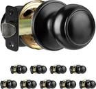 Colonial Style Matte Black Passage Door Knobs - 10 Pack For Interior Use New. Price: $98.79.