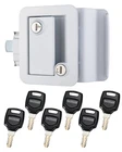 Naissian Rv Camper Door Lock Latch Pack Of 1, With 6PCS Key Aliked, White New. Price: $51.90.