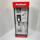 Kwikset Tavaris Single Cylinder Door Handleset Rectangular Handle, Satin Nickel New. Price: $109.95.