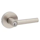 Kwikset Milan Satin Nickel Keyed Entry Door Lever Featuring Smartkey Security New. Price: $29.99.