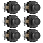 6 Pack Matte Black Door Knobs With Camelot Trim,interior Lock,... New. Price: $56.96.