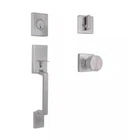 Home Decorators Collection Bleecker Satin Nickel Door Handleset Wi/ridgeway Knob New. Price: $36.99.
