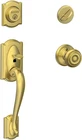 Schlage Camelot Single Cylinder Handleset Georgian Knob, Satin Brass (F60 New. Price: $159.49.