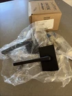 Emtek Assa Abloy Black Rectangle Door Handle 5112AGLHUS19 Modern Rosette Open. Price: $125.00.