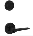 Kwikset Hollis Round Rose Matte Black Handle With Single Cylinder Deadbolt Combo New. Price: $49.99.