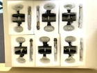 Calzibeno 6 Pack Crystal Door Knobs Glass Locking Privacy Matte Black Backplate Open. Price: $145.74.