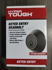 Hyper Tough Keyed Entry Single Cylinder Deadbolt Rubbed Bronze New. Price: $14.99.