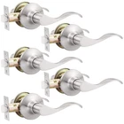 Gobekor 5 Pack Brushed Nickel Passage Door Levers Interior Handles For H... New. Price: $71.43.
