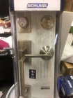 Schlage Front Entry Deadbolt Handleset Satin Nickel New. Price: $119.99.