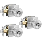 Haidms 3 Pack Brushed Nickel Door Knobs Interior Privacy Satin Round New. Price: $60.92.