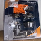 Essentials By Schlage Millstreet Satin Nickel Single Cylinder Deadbolt & Key Open. Price: $22.88.